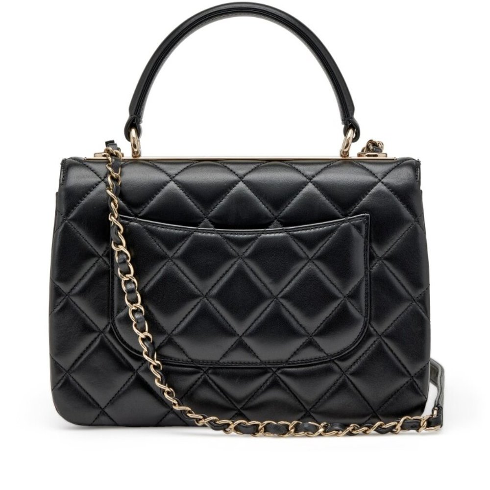 Chanel Black Quilted Lambskin Small Trendy CC Dual Handle Flap Gold Hardware - Picture 4 of 15
